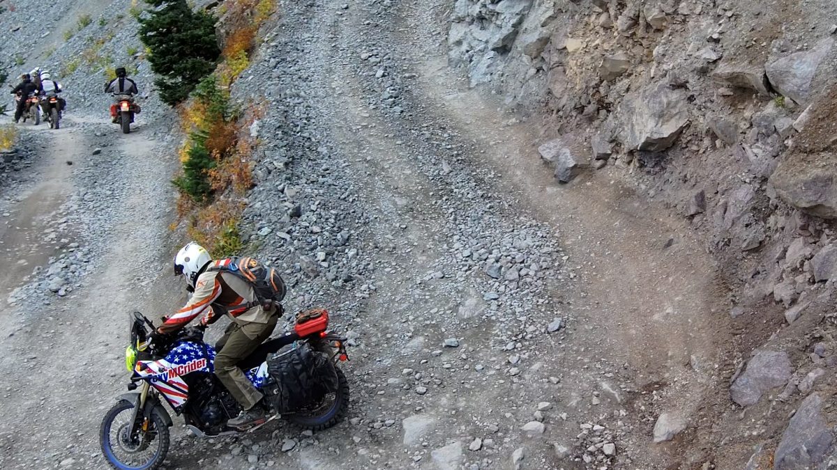 FoxyMotoAdv | Black Bear Pass on a fully loaded large adventure